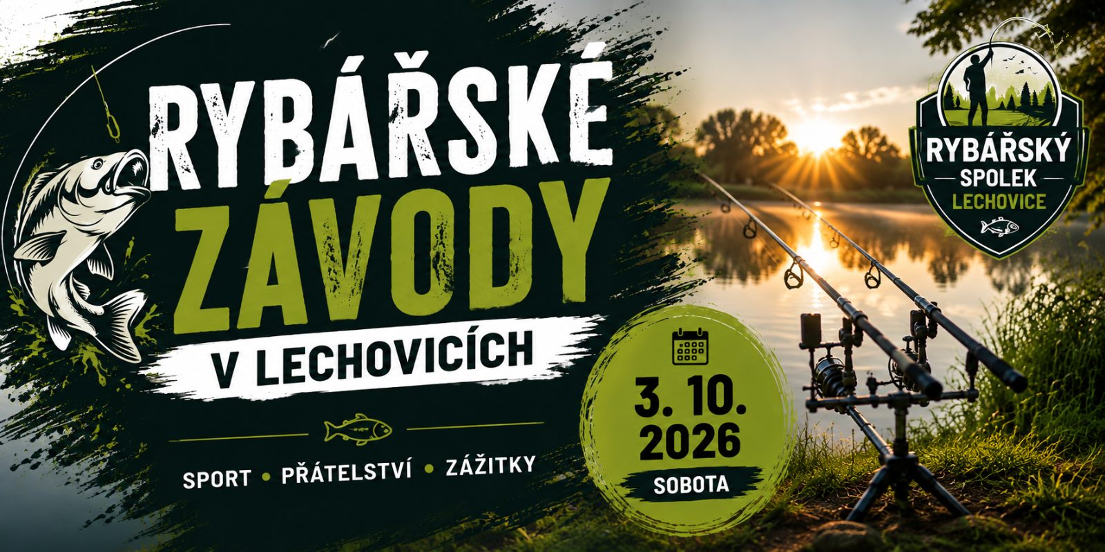 Banner závodu 6. ročník rybářských závodů pro dospělé